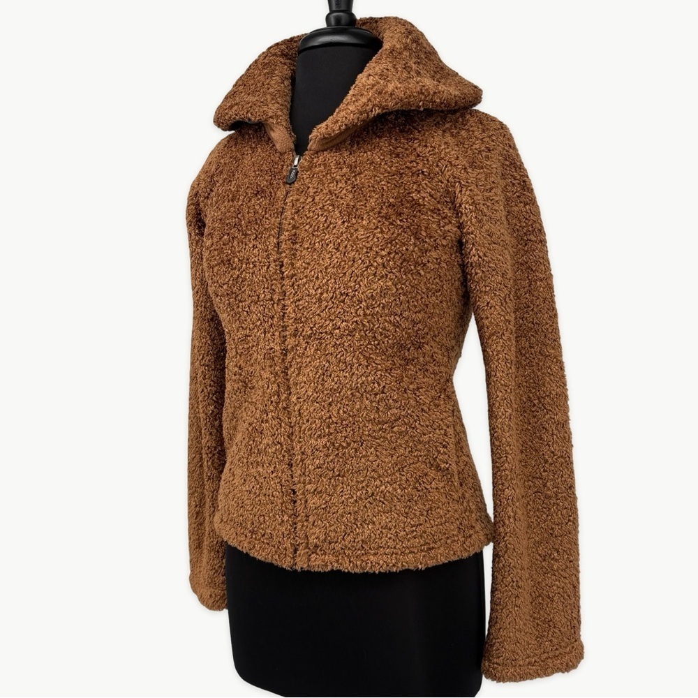 Vintage Patagonia Synchilla Teddy Fleece Jacket Size Small Camel Brown Y2K Cozy - Picture 8 of 10